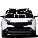 Black And White Giraffe Pattern Print Car Windshield Snow Cover