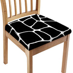 Black And White Giraffe Pattern Print Chair Cushion Cover