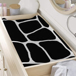 Black And White Giraffe Pattern Print Changing Pad Cover