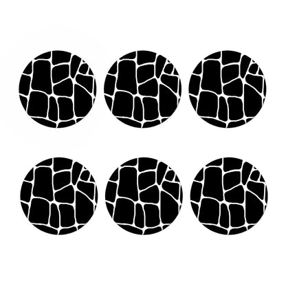 Black And White Giraffe Pattern Print Coaster Set