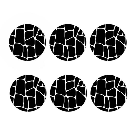 Black And White Giraffe Pattern Print Coaster Set