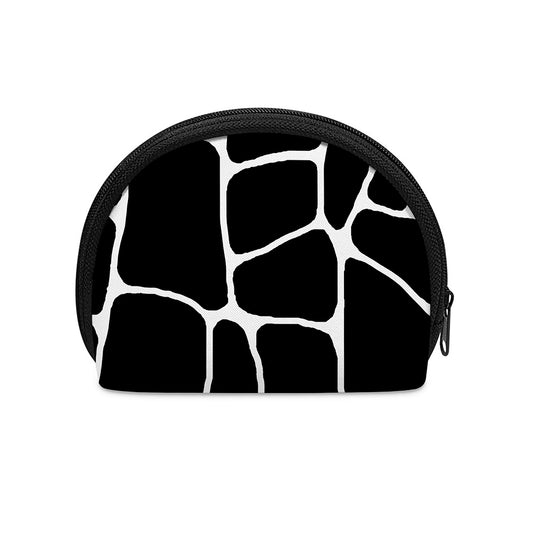Black And White Giraffe Pattern Print Coin Purse