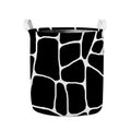 Black And White Giraffe Pattern Print Collapsible Laundry Basket
