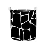 Black And White Giraffe Pattern Print Collapsible Laundry Basket