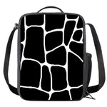 Black And White Giraffe Pattern Print Crossbody Lunch Bag