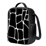 Black And White Giraffe Pattern Print Crossbody Lunch Bag