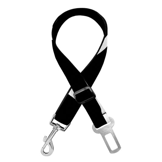 Black And White Giraffe Pattern Print Dog Seat Belt