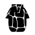 Black And White Giraffe Pattern Print Dog Zip Up Hoodie