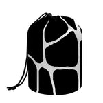 Black And White Giraffe Pattern Print Drawstring Makeup Bag