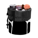 Black And White Giraffe Pattern Print Drawstring Makeup Bag