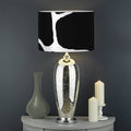 Black And White Giraffe Pattern Print Drum Lamp Shade