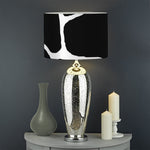 Black And White Giraffe Pattern Print Drum Lamp Shade
