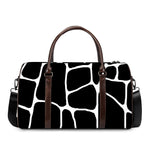 Black And White Giraffe Pattern Print Duffle Bag