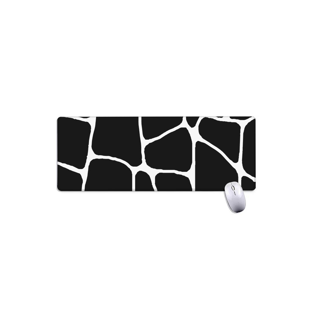 Black And White Giraffe Pattern Print Extended Mouse Pad