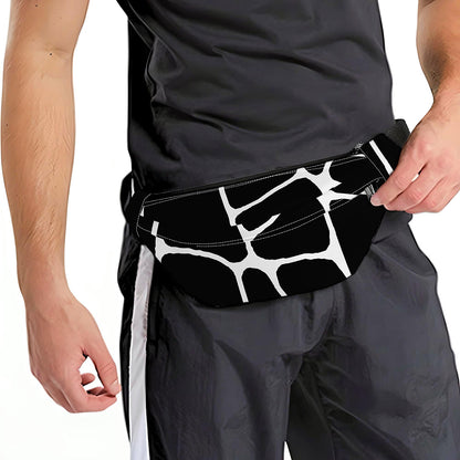 Black And White Giraffe Pattern Print Fanny Pack