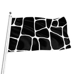Black And White Giraffe Pattern Print Flag