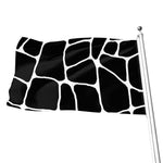Black And White Giraffe Pattern Print Flag