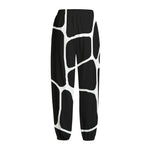 Black And White Giraffe Pattern Print Fleece Lined Knit Pants