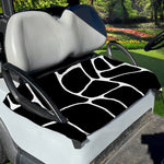 Black And White Giraffe Pattern Print Golf Cart Seat Cover