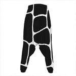 Black And White Giraffe Pattern Print Hammer Pants