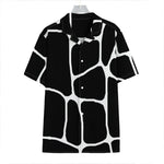 Black And White Giraffe Pattern Print Hawaiian Shirt