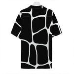 Black And White Giraffe Pattern Print Hawaiian Shirt