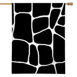 Black And White Giraffe Pattern Print House Flag
