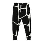 Black And White Giraffe Pattern Print Jogger Pants