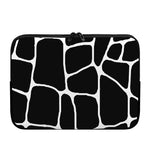 Black And White Giraffe Pattern Print Laptop Sleeve
