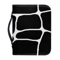 Black And White Giraffe Pattern Print Leather Bible Cover