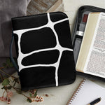 Black And White Giraffe Pattern Print Leather Bible Cover