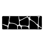 Black And White Giraffe Pattern Print Long Kitchen Mat