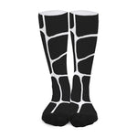 Black And White Giraffe Pattern Print Long Socks