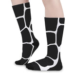 Black And White Giraffe Pattern Print Long Socks