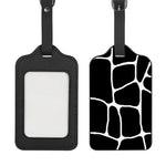 Black And White Giraffe Pattern Print Luggage Tag
