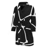 Black And White Giraffe Pattern Print Men's Bathrobe