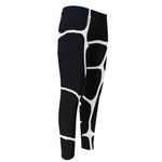 Black And White Giraffe Pattern Print Men's Compression Pants