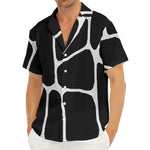Black And White Giraffe Pattern Print Men's Deep V-Neck Shirt