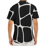 Black And White Giraffe Pattern Print Men's Deep V-Neck Shirt
