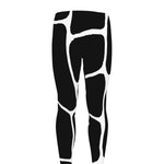 Black And White Giraffe Pattern Print Men's leggings