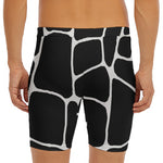 Black And White Giraffe Pattern Print Men's Long Boxer Briefs