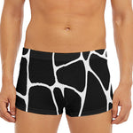 Black And White Giraffe Pattern Print Men's Short Boxer Briefs