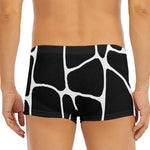 Black And White Giraffe Pattern Print Men's Short Boxer Briefs