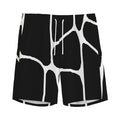 Black And White Giraffe Pattern Print Men's Athletic Shorts