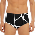 Black And White Giraffe Pattern Print Men's Triangle Swim Briefs