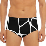 Black And White Giraffe Pattern Print Men's Triangle Swim Briefs