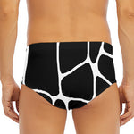 Black And White Giraffe Pattern Print Men's Triangle Swim Briefs