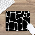 Black And White Giraffe Pattern Print Mouse Pad