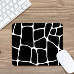 Black And White Giraffe Pattern Print Mouse Pad