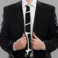 Black And White Giraffe Pattern Print Necktie